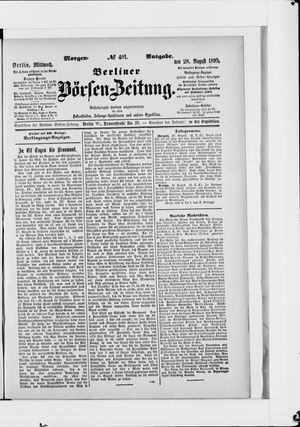 Berliner Börsen-Zeitung vom 28.08.1895