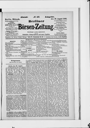 Berliner Börsen-Zeitung vom 28.08.1895