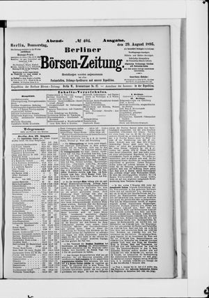 Berliner Börsen-Zeitung vom 29.08.1895