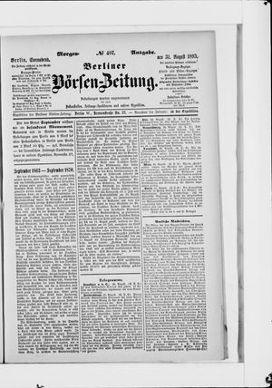 Berliner Börsen-Zeitung vom 31.08.1895