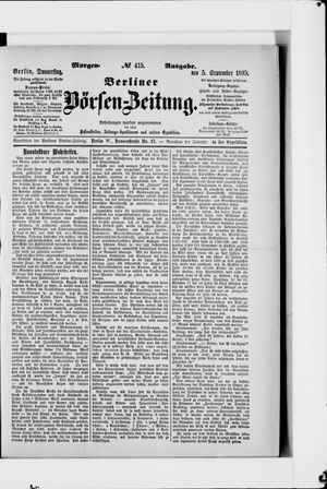 Berliner Börsen-Zeitung vom 05.09.1895