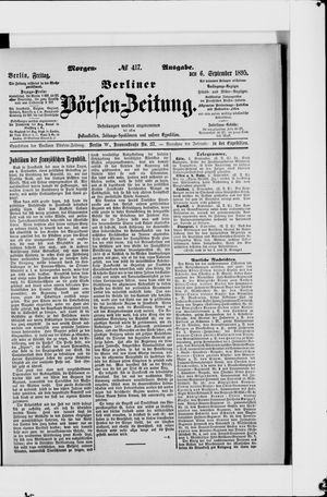 Berliner Börsen-Zeitung vom 06.09.1895
