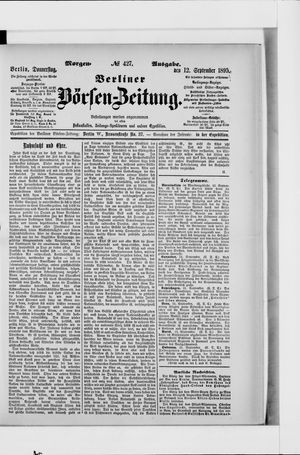 Berliner Börsen-Zeitung vom 12.09.1895