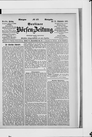 Berliner Börsen-Zeitung vom 13.09.1895