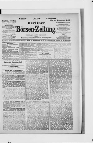 Berliner Börsen-Zeitung vom 13.09.1895