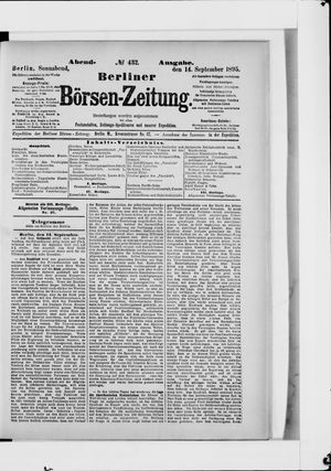 Berliner Börsen-Zeitung vom 14.09.1895