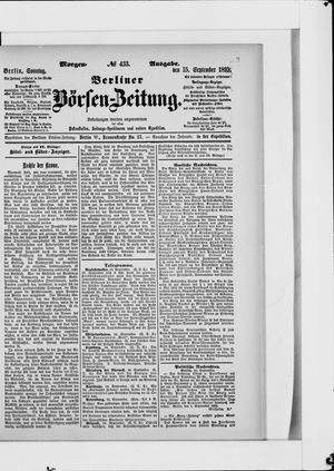 Berliner Börsen-Zeitung vom 15.09.1895