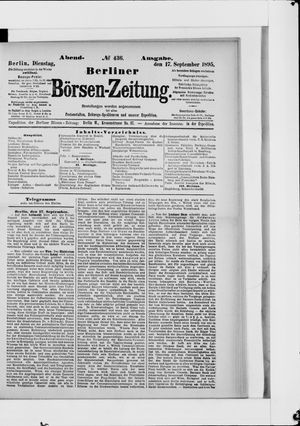Berliner Börsen-Zeitung vom 17.09.1895