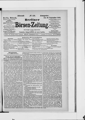 Berliner Börsen-Zeitung vom 18.09.1895