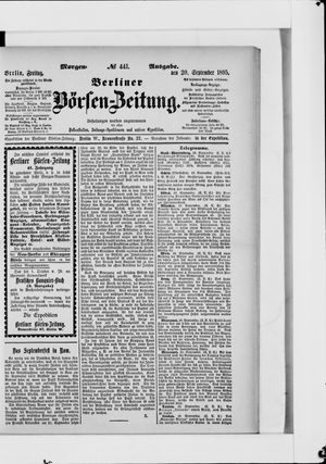 Berliner Börsen-Zeitung vom 20.09.1895