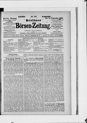 Berliner Börsen-Zeitung vom 24.09.1895
