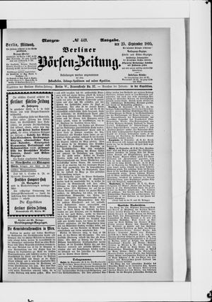 Berliner Börsen-Zeitung vom 25.09.1895