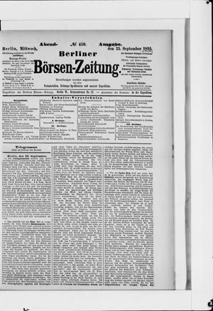 Berliner Börsen-Zeitung vom 25.09.1895