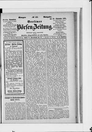 Berliner Börsen-Zeitung vom 28.09.1895