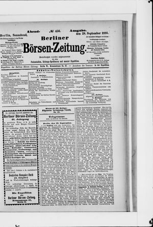 Berliner Börsen-Zeitung vom 28.09.1895