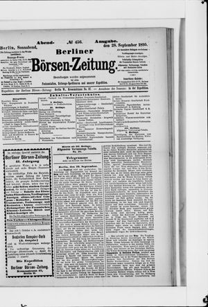 Berliner Börsen-Zeitung vom 28.09.1895