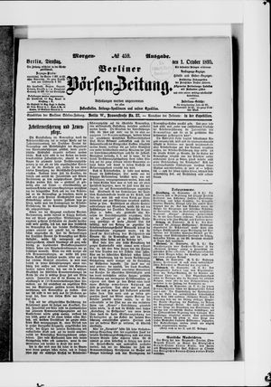 Berliner Börsen-Zeitung vom 01.10.1895
