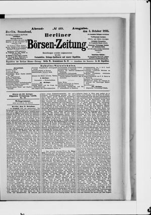 Berliner Börsen-Zeitung vom 05.10.1895
