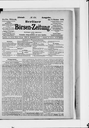 Berliner Börsen-Zeitung on Oct 9, 1895