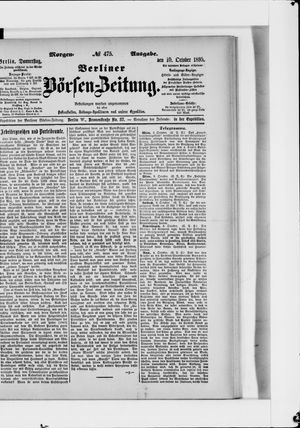 Berliner Börsen-Zeitung vom 10.10.1895