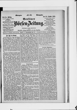 Berliner Börsen-Zeitung vom 18.10.1895