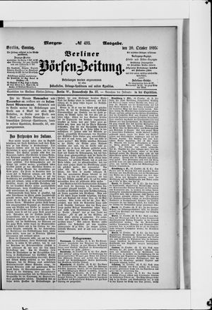 Berliner Börsen-Zeitung vom 20.10.1895