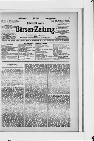 Berliner Börsen-Zeitung vom 24.10.1895