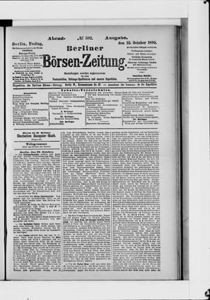 Berliner Börsen-Zeitung on Oct 25, 1895
