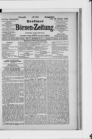 Berliner Börsen-Zeitung vom 26.10.1895