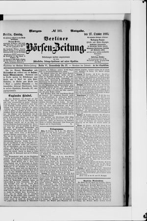 Berliner Börsen-Zeitung vom 27.10.1895