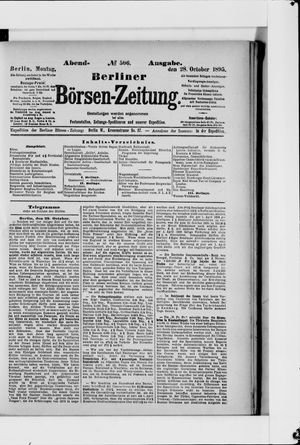 Berliner Börsen-Zeitung vom 28.10.1895