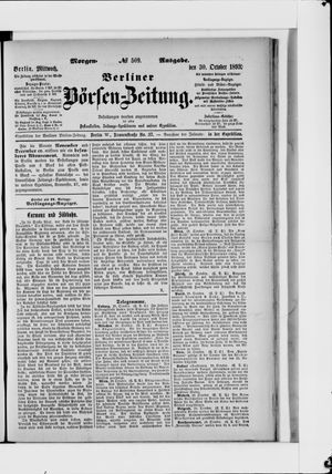 Berliner Börsen-Zeitung vom 30.10.1895
