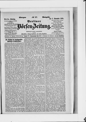 Berliner Börsen-Zeitung vom 03.11.1895