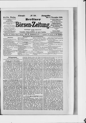 Berliner Börsen-Zeitung vom 04.11.1895
