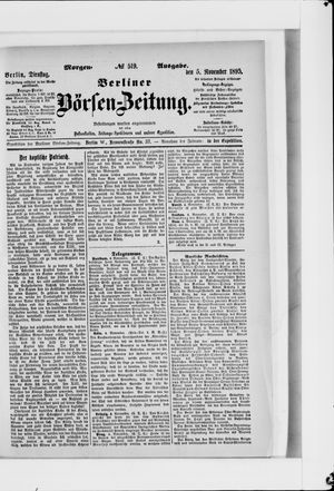 Berliner Börsen-Zeitung vom 05.11.1895