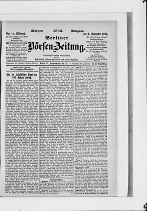 Berliner Börsen-Zeitung vom 06.11.1895