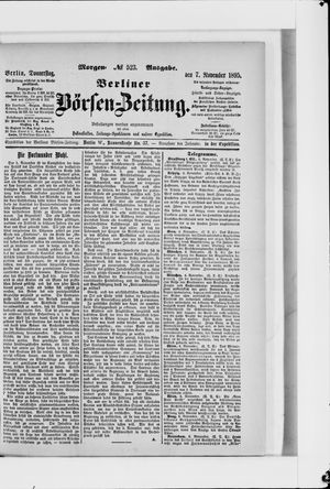 Berliner Börsen-Zeitung vom 07.11.1895