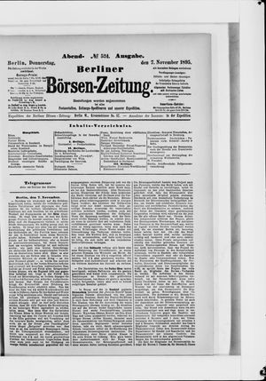 Berliner Börsen-Zeitung vom 07.11.1895
