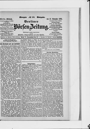 Berliner Börsen-Zeitung vom 13.11.1895