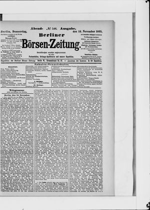 Berliner Börsen-Zeitung vom 14.11.1895