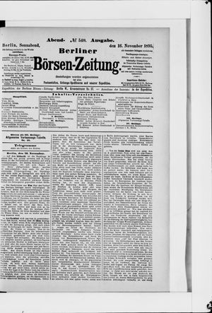 Berliner Börsen-Zeitung vom 16.11.1895