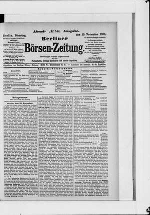 Berliner Börsen-Zeitung vom 19.11.1895