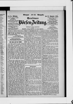 Berliner Börsen-Zeitung vom 20.11.1895