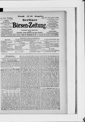 Berliner Börsen-Zeitung vom 22.11.1895