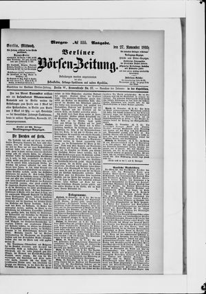 Berliner Börsen-Zeitung on Nov 27, 1895
