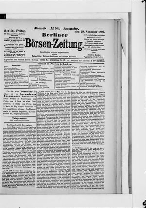 Berliner Börsen-Zeitung vom 29.11.1895