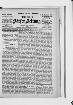 Berliner Börsen-Zeitung vom 30.11.1895
