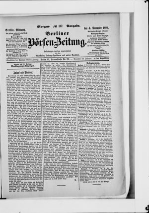 Berliner Börsen-Zeitung on Dec 4, 1895