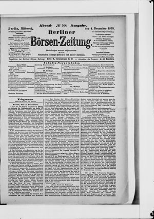 Berliner Börsen-Zeitung on Dec 4, 1895