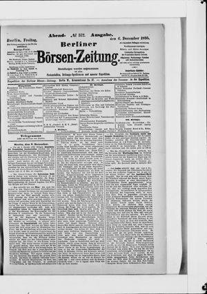 Berliner Börsen-Zeitung vom 06.12.1895